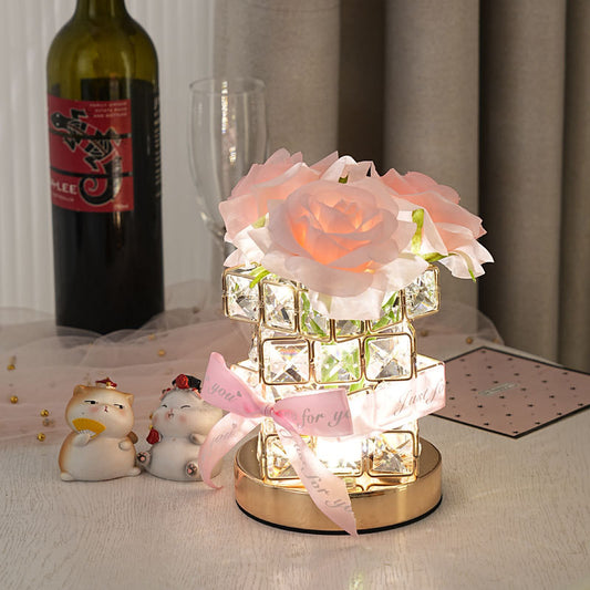 Rubik's Cube LED Rose Small Night Lamp Decoration
