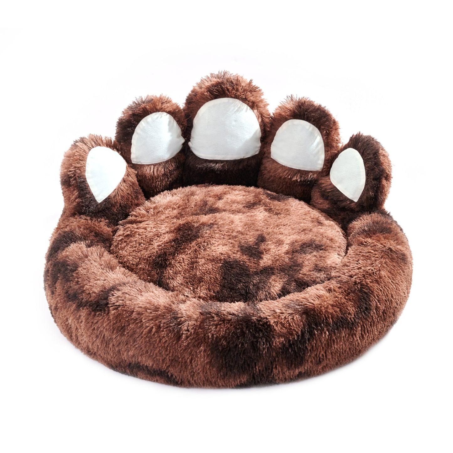 Thickened Warm Kennel For Pets With Bear Paw Shape House - Teddy Kennel With Removable Washable Cat Fluffy Dog Bed Mat For Deep Sleeping - Keeping Warm